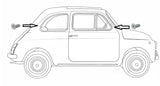 VITE FISSAGGIO PROFILO GOCCIOLATOIO FIAT 500 ESCLUSA GIARDINIERA (PER UN AUTO NE SERVONO 4 PEZZI)