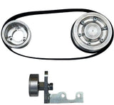 KIT PULEGGE IN ALLUMINIO CON CINGHIA POLY-V E TENDICINGHIA PER COMANDO ALTERNATORE  FIAT 500/126