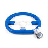 VOLANTE STERZO SPORTIVO BLU DIAM. 330 CON PULSANTE CLACSON FIAT 500
