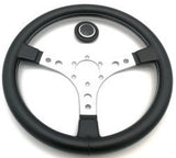 VOLANTE STERZO SPORTIVO NERO E PULSANTE CLACSON DIAM. 350 FIAT 500