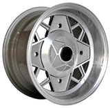 KIT 4 CERCHI SPORTIVI TIPO MILLEMIGLIA FIAT 500 4.5X12-FINITURA DIAMANTATA VITI DI FISSAGGIO INCLUSE