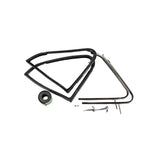 KIT COMPLETO TELAI DEFLETTORI CROMATI (DX+SX) SENZA SUPPORTO FIAT 500 D F L R GIARDINIERA