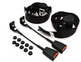 Cinture di sicurezza omologate automatiche nere con arrotolatore | Fiat 500 N D F L R Giardiniera