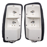 COPPIA PORTALAMPADA BIANCHI CON GUARNIZIONI FIAT 500