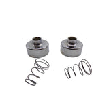 COPPIA COPERCHI CROMATI PER PERNI BRACCI TERGICRISTALLO FIAT 500 N D