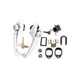KIT IMPARIGLIO 2 MANIGLIE ESTERNE + CHIUSURA COFANO POSTERIORE ALTA QUALITA'  CON GUARNIZIONI FIAT 500 F L R