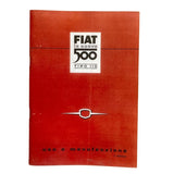 LIBRETTO USO E MANUTENZIONE FIAT 500 N
