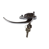 MANIGLIA CROMATA PORTELLONE POSTERIORE AUTOBIANCHI 500 GIARDINIERA (CON CHIAVE)