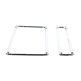 KIT CORNICE TARGA ANTERIORE E POSTERIORE IN ACCIAIO INOX FIAT 500 - ALTA QUALITÀ FINO ‘75