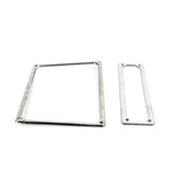 KIT CORNICE TARGA ANTERIORE E POSTERIORE IN ACCIAIO TIPO ECONOMICO FIAT 500 FINO ‘75