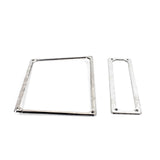 KIT CORNICE TARGA ANTERIORE E POSTERIORE IN ACCIAIO TIPO ECONOMICO FIAT 500 FINO ‘75