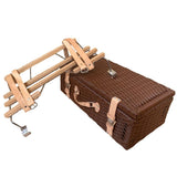 KIT PORTAPACCHI POSTERIORE CON BACCHETTE IN LEGNO E VALIGIA VINTAGE CON CINGHIE IN PELLE FIAT 500