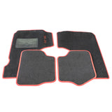 SERIE SOVRA TAPPETI NERI IN MOQUETTE CON BORDO ROSSO FIAT 500 D F L R