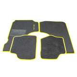 SERIE SOVRA TAPPETI NERI IN MOQUETTE CON BORDO GIALLO FIAT 500 D F L R
