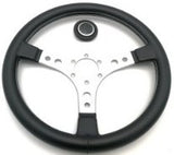 VOLANTE STERZO SPORTIVO NERO DIAM.350 CON PULSANTE CLACSON FIAT 500